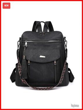 Women's PU Leather Fashion Backpack Handbag Convertible Shoulder Bag